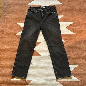 Size 28 Free People Curvy black cropped jeans